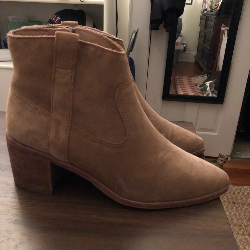 Madewell Suede Tan Western Boots